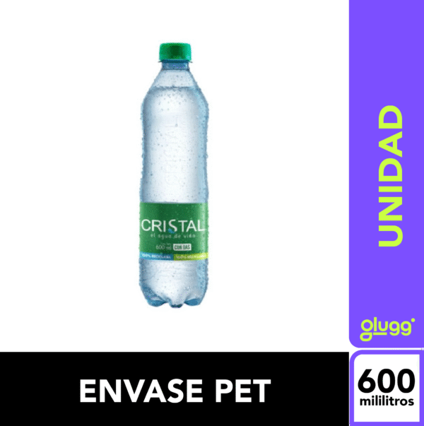 AGUA CON GAS CRISTAL 600 ML