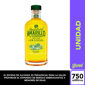 AGUARDIENTE AMARILLO DE MANZANARES SIN AZUCAR 750ML UNIDAD