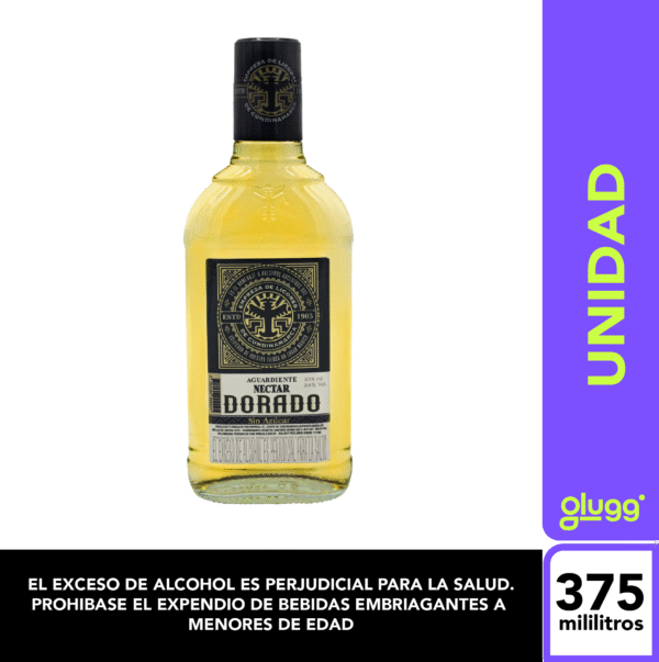 AGUARDIENTE NECTAR DORADO 375ML UNIDAD