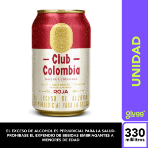CERVERZA CLUB COLOMBIA ROJA 330ML UNIDAD LATA