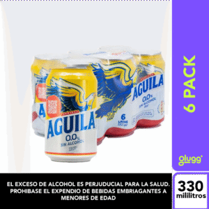 CERVEZA AGUILA CERO 330ML 6PACK LATA