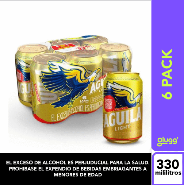 CERVEZA AGUILA LIGTH 330ML 6PACK LATA
