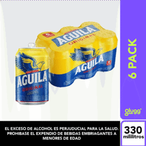 CERVEZA AGUILA ORIGINAL 330ML 6PACK LATA